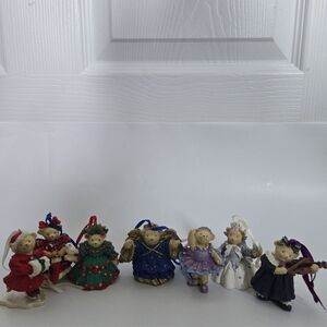 Set Of Vintage Muffy Vanderbear Christmas Ornaments Holiday Decor Collectible